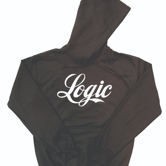 Logic Hoodie Black (White Design) - Picture 1 of 1